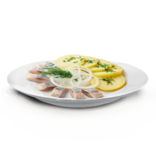 Сельдь Матиас с отварным картофелем